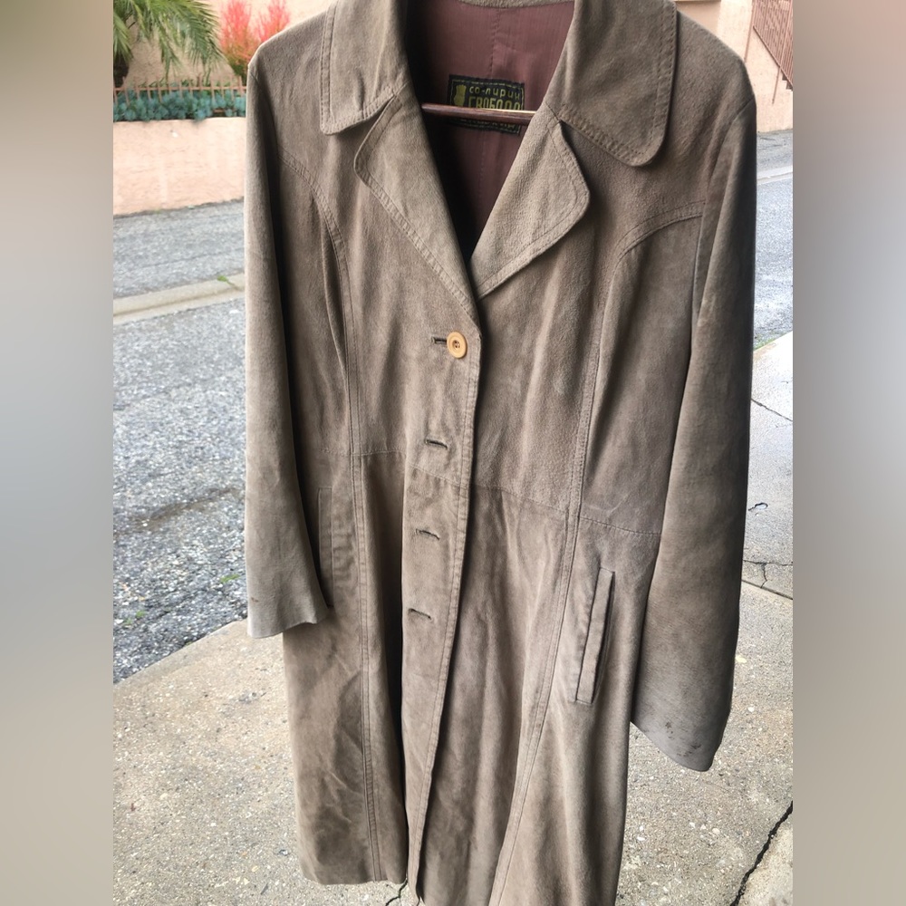Vintage women’s suede trench coat